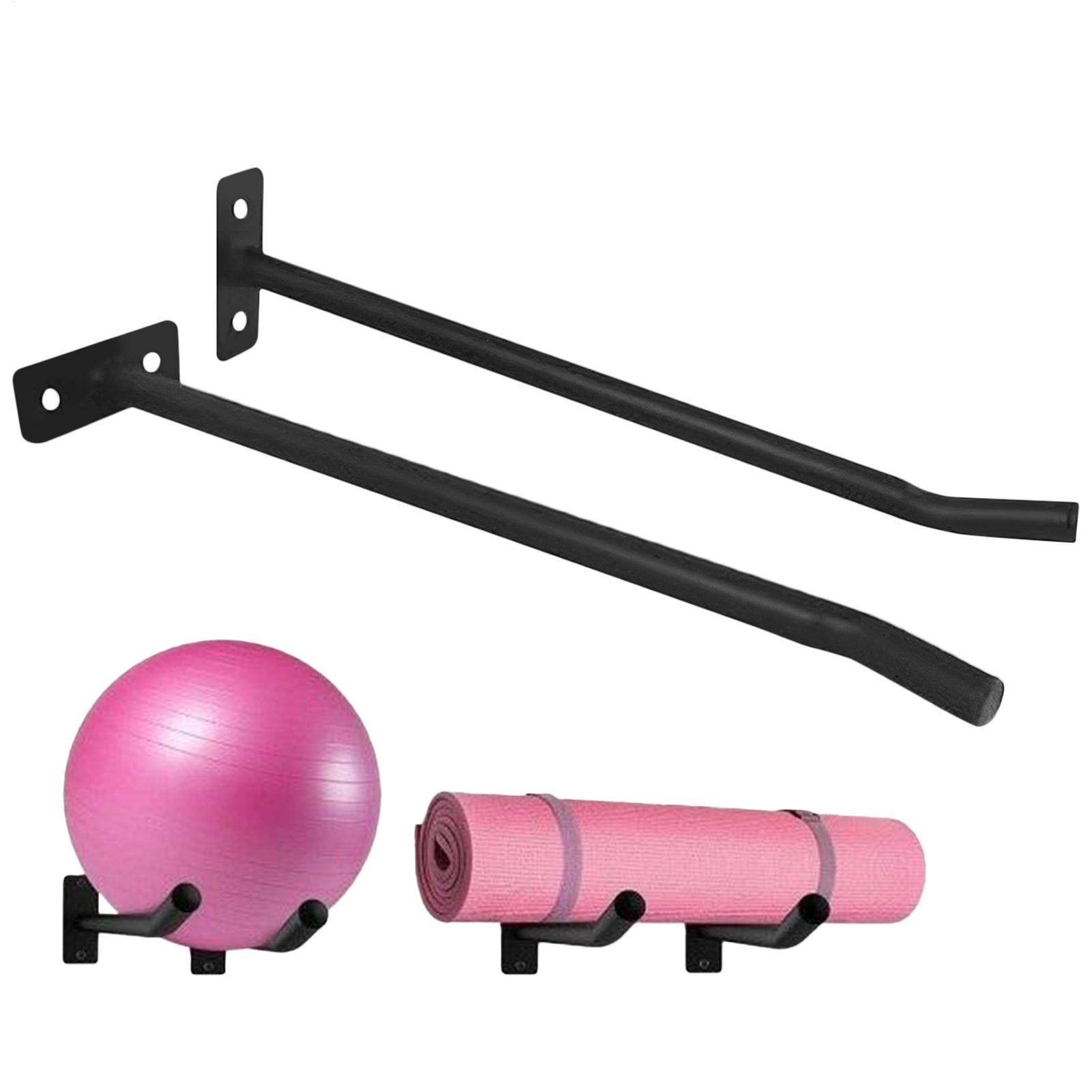Yoga Fitness Room - Übungsball-Halter 2er-Pack Yoga-Raum Wandballhalter Ausrüstungs-Aufbewahrungsorganizer Heimfitness-Zubehör