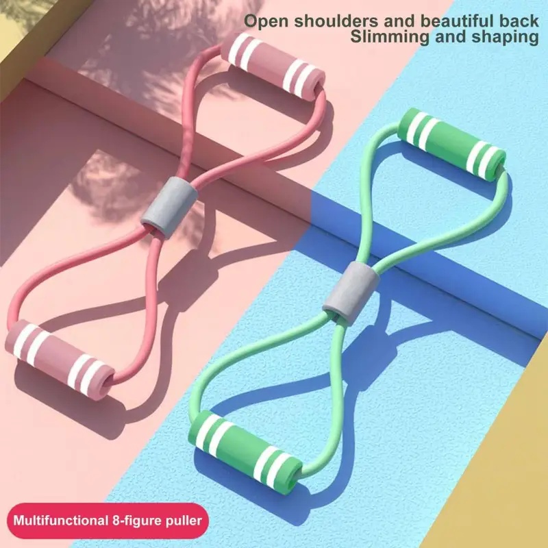 Figure 8 Resistance Band - Fitness-Widerstandsband mit Griff, tragbar, für Männer