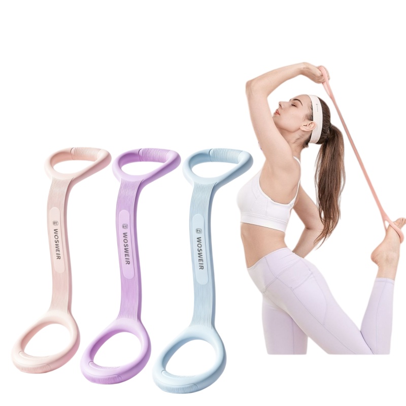 Figure 8 Resistance Band - 2er-Pack Silikon-Figur-8-Widerstandsbänder, Yoga-Schulter-Rücken-Former und Brust-Expander für