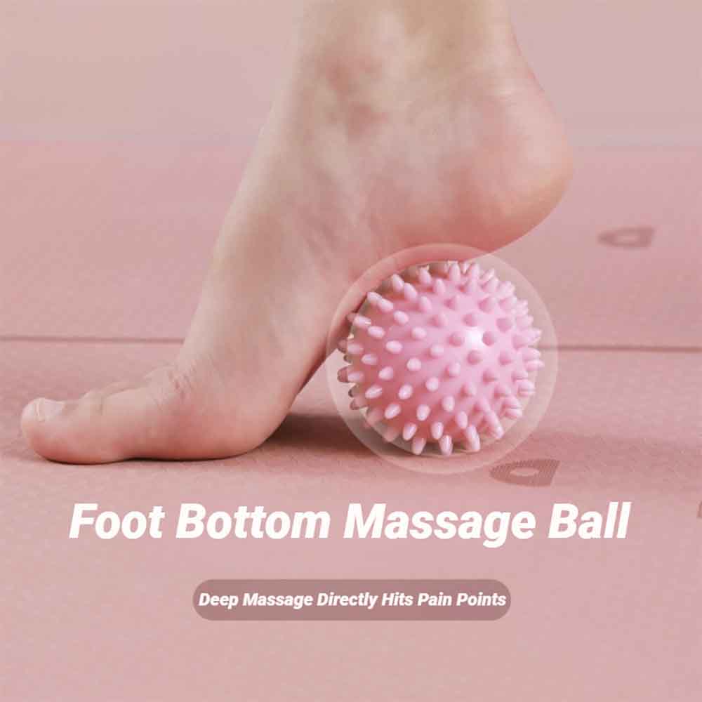 Yoga Fitness Ball - Yoga-Igel-Massageball, Yoga-Faszienball, Sport-Fitness-Muskelentspannungs-Massagestab, Schulter-Nacken-Bein-Sohlen-Meridian-Ball