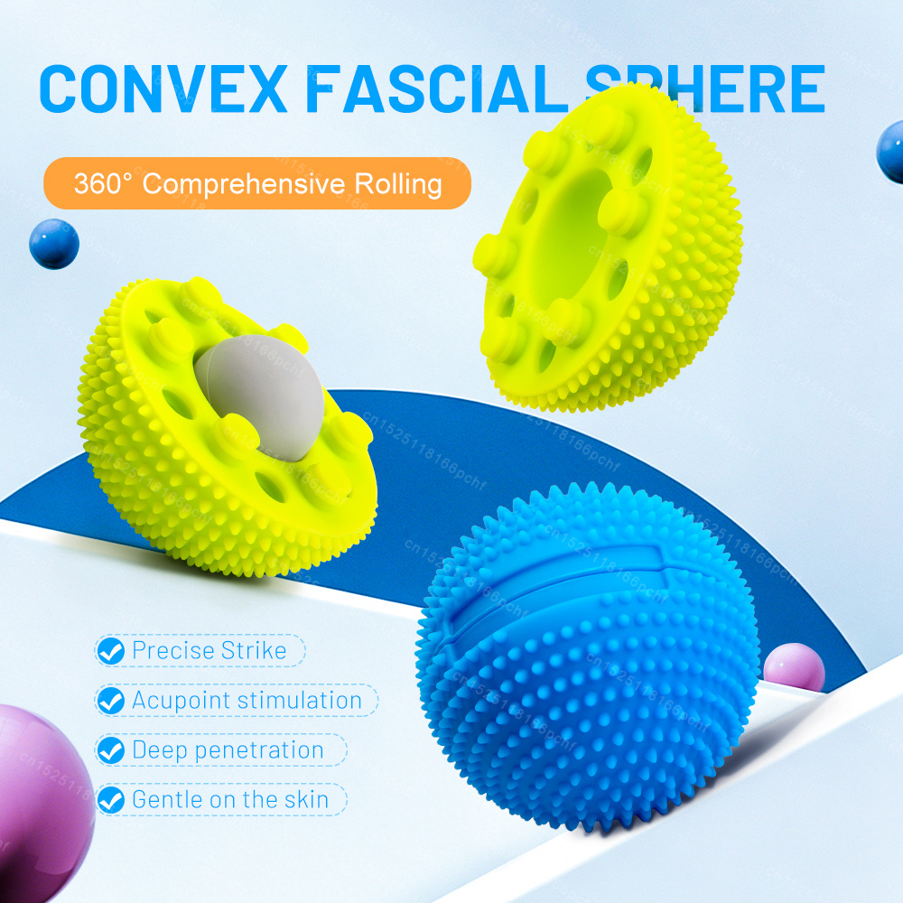 Yoga Fitness Ball - Abnehmbarer Fuß-Neuro-Massageball mit Spikes für Pilates,