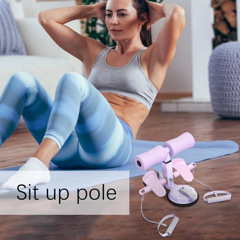 Sit Up Bar Floor - Sit-Up-Trainingsgerät, Situp-Stange mit 2 Saugnäpfen, tragbares,