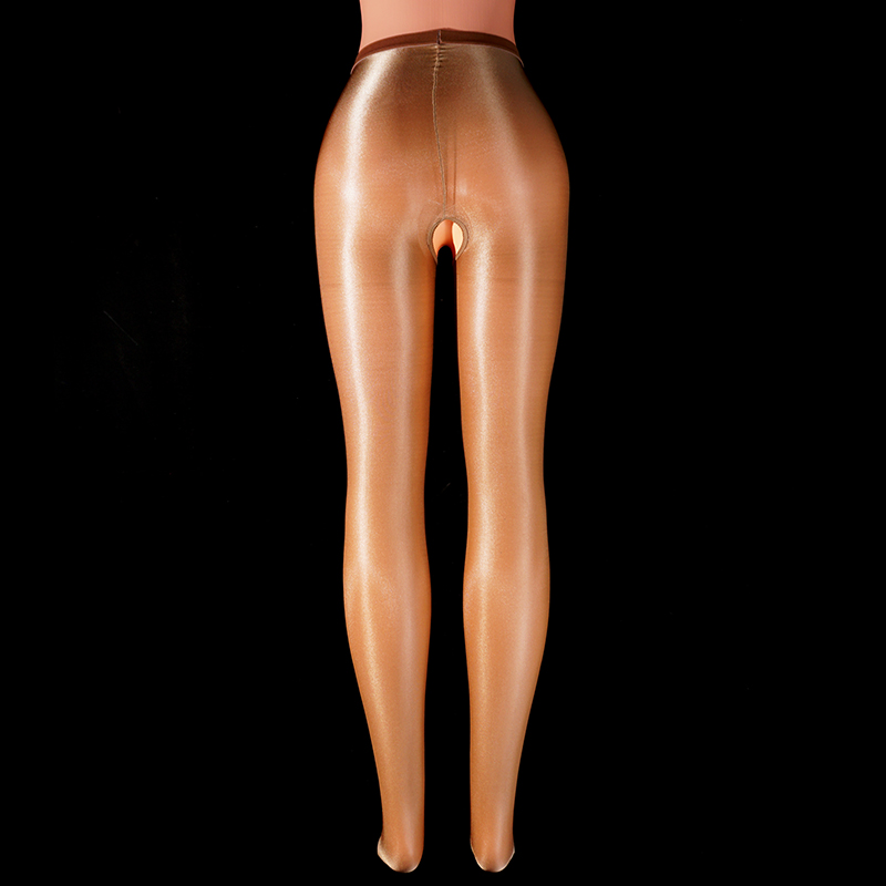 Yoga Fitness Fit Club - Damen Transparente Strumpfhose Leggings Glänzende Strümpfe