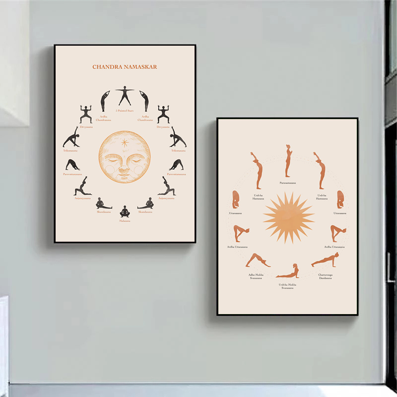 Zen Yoga Fitness - Yoga Sonne Anrede Fitness Zen Wand