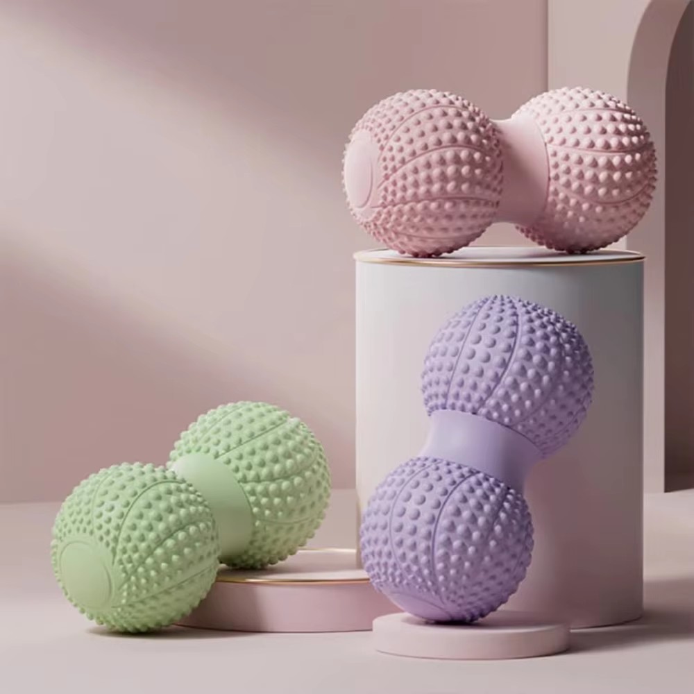 Yoga Fitness Ball - Yoga-Faszienball Erdnussförmiger Massageball Fußmassagegerät mit Erhöhten