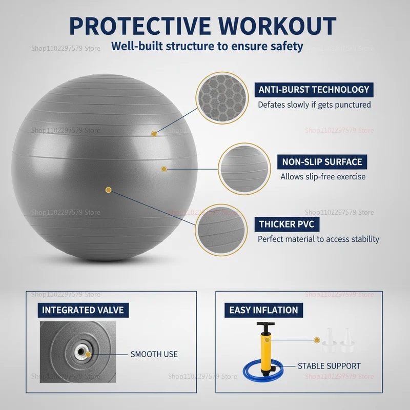 Anti-Burst Yoga-Ball mit Pumpe – Exercise Ball Stability Bewertung und Preis
