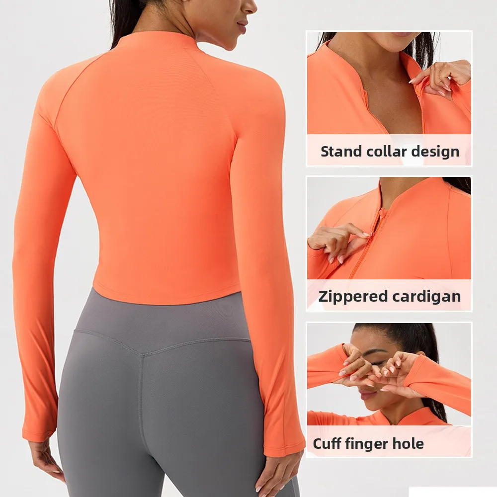 Nackte Yoga-Jacke, Stehkragen, – Yoga Fitness Jacket Bewertung und Preis