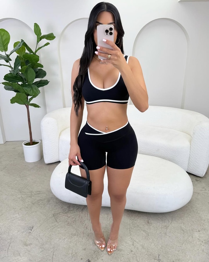 STYLISH LADY Kontrast-Trim Yog – Yoga Fitness Fit Club Bewertung und Preis