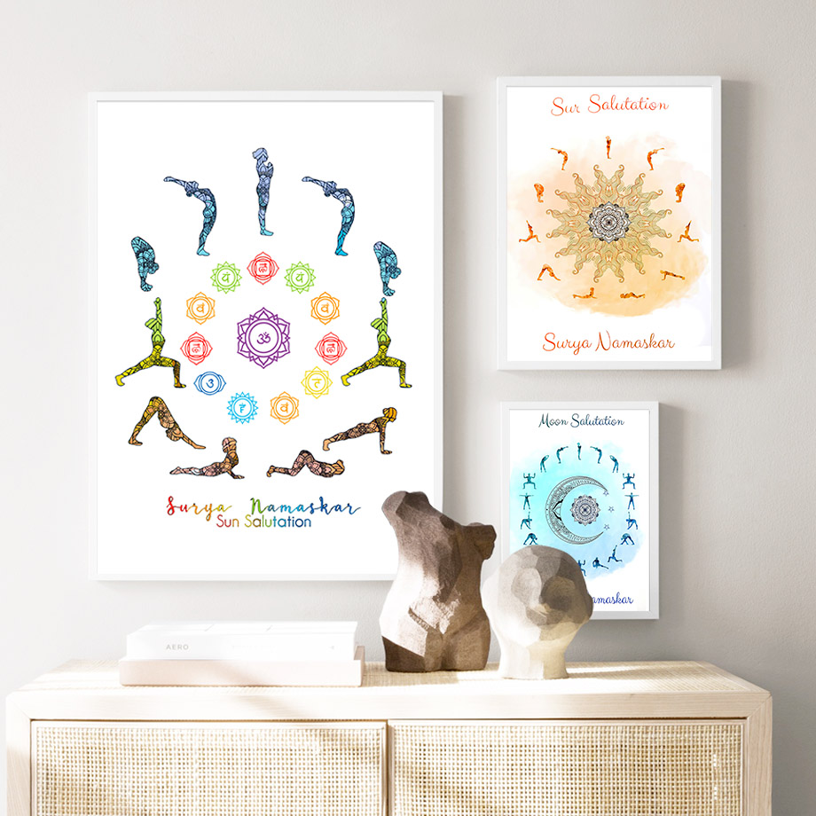 Yoga Pose Sonne Mond Salutatio – Yoga Fitness Room Bewertung und Preis