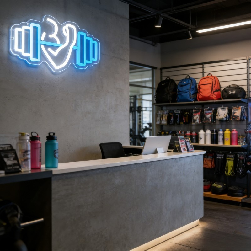 Bizeps-Hantel Neon-Schild LED- – Yoga Fitness Room Bewertung und Preis